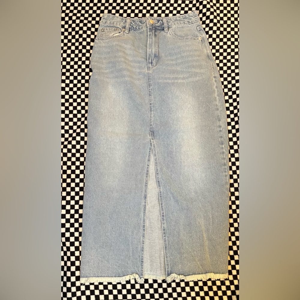 Mustard Seed Sky Blue Denim Skirt